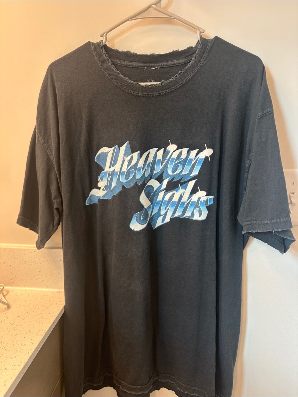 BOYS LIE Heaven Sights Graphic Tee - Black with Blue Print